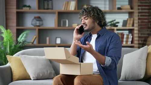 Adult on Phone Call with Box