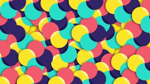 Abstract Shapes And Symbols Icons Background Loop Animation