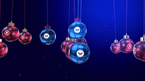 Festive Christmas Ornaments Swinging Animation for Holiday Greetings