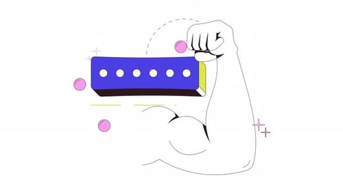 Indicateur de force de mot de passe fort, animation de l'interface utilisateur d'intégration