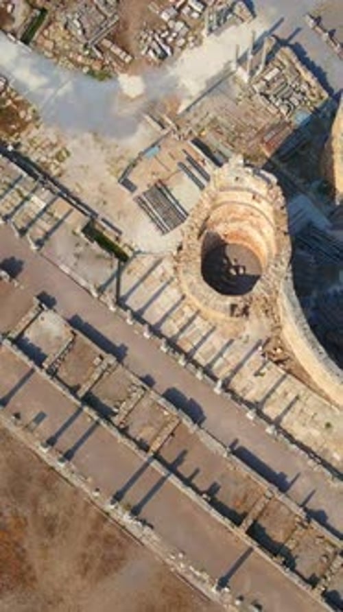 Vertical Video Stories Format In This Captivating Aerial Stock Video the Remarkable Ruins of the