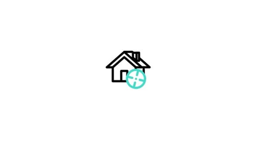 Animated House and Target Icon Reveal