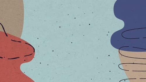 Abstract Hand-Drawn Wavy Lines and Shapes Loopable Background