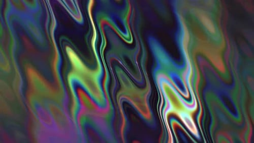 Iridescent Liquid Wavy Abstract Background Loop