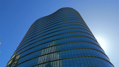 Aerial view of Corporate Buildings on a Sunny Day