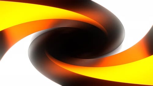 Orange And White Neon Lines Move On Spiral Background Vj Loop In 4K