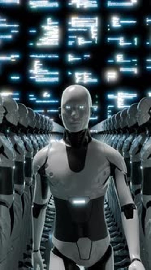 Robot Army 3D Loop Animation