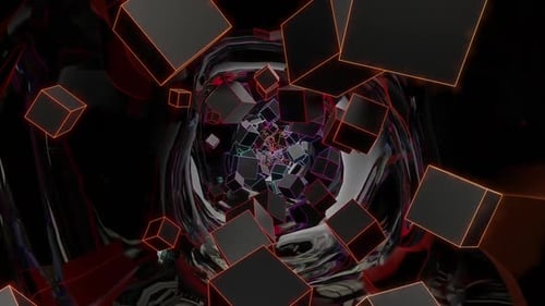 Cube Neon Tunnel Hd