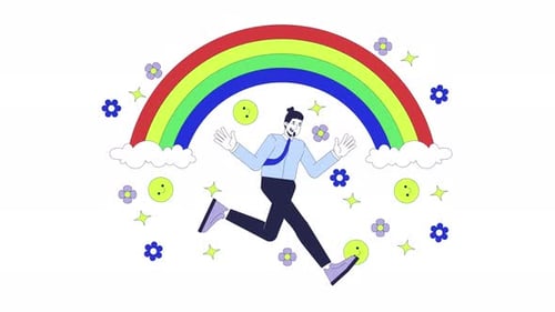 Positivity soft skill in workplace 2D animation