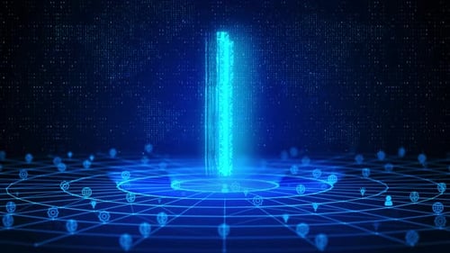 Financial Graph Text Future Digital Technology Ai Cyber Space Deep Learning Background