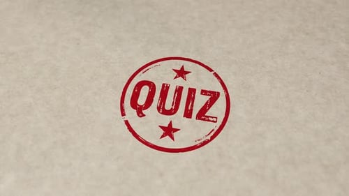 Quiz competition game stamp and stamping