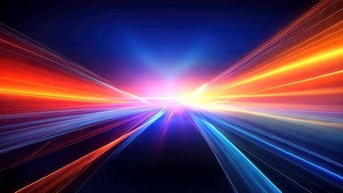 Abstraktes Geschwindigkeitskonzept, lebendige Farben und Bewegungsunschärfe