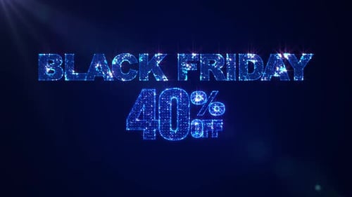 Black Friday Sale Offer Sparkling Text Reveal
