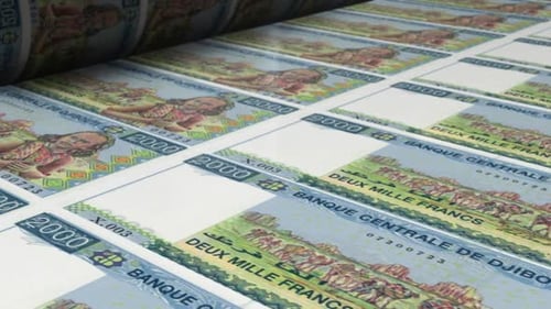 Djibouti Two Thousand Francs Banknotes Printing Process