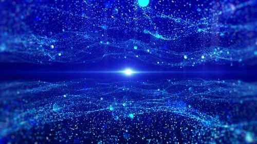 Underwater Scene with Particle Glittering