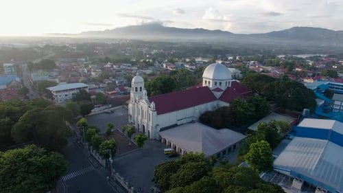 Heavenly beautiful Basilica Church proud standing in the valley of Batangas, Philippines, in the A d