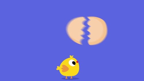 Flat Design Egg Hatching Chick Reveal Animation