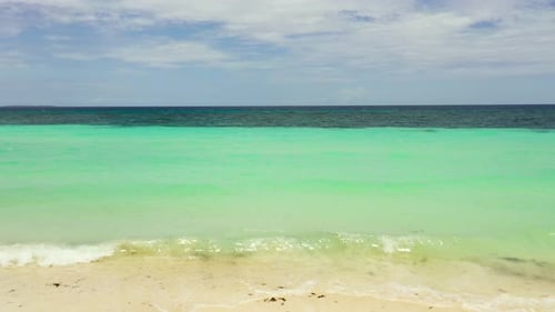 Aerial View of Open Blue Sea and Sky