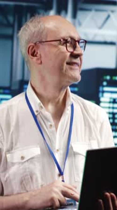 Vertical Elderly Engineer Optimizes Data Center