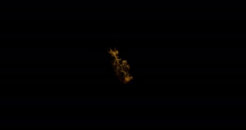 Collection Ignite : Une éjection rapide d'une boule de feu carbonisant une surface au centre sur un fond sombre, s