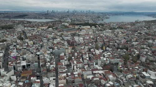 Luftaufnahme der Innenstadt von Istanbul, Türkei.