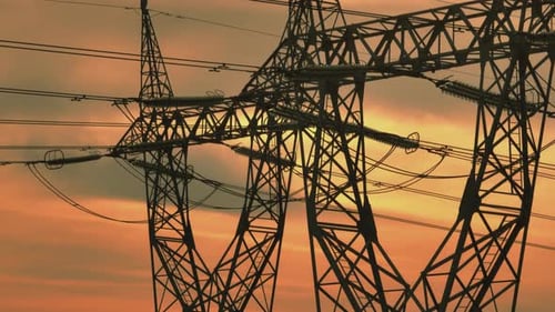 Pilones de alta tensión para electricidad