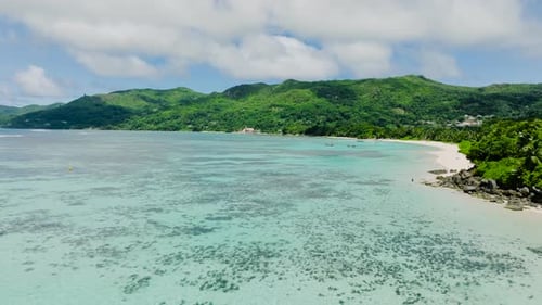 Tropical Beach Scenery in the Seychelles Mahe Island