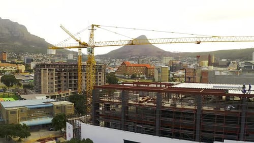 A construction site in the city