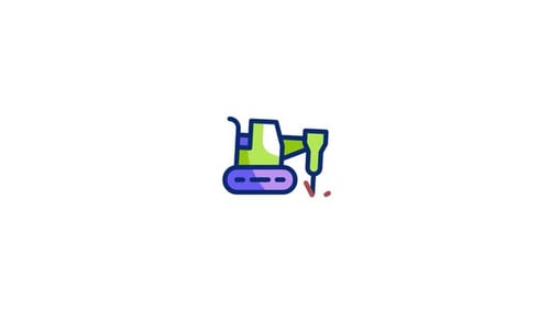 Rock Breaker Animated Icon