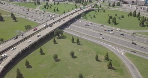 aerial view of traffic in new orleans