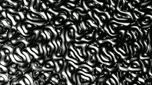 Shiny Abstract Liquid Metallic Morphing Background