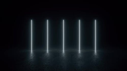 Gruppe weißer Lichter im Dunkeln