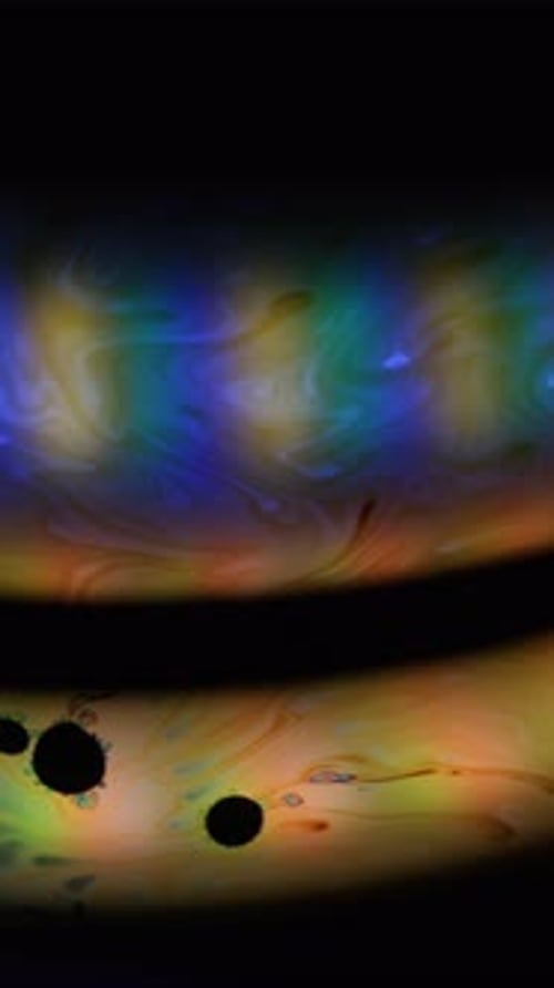 Colorful Abstract Swirls and Patterns in Space