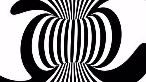 Hypnotic Abstract Op Art Tunnel Loop Animation