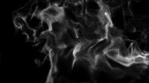 Elegante abstrakte Loop-Motion-Grafik mit weißen Rauchwolken