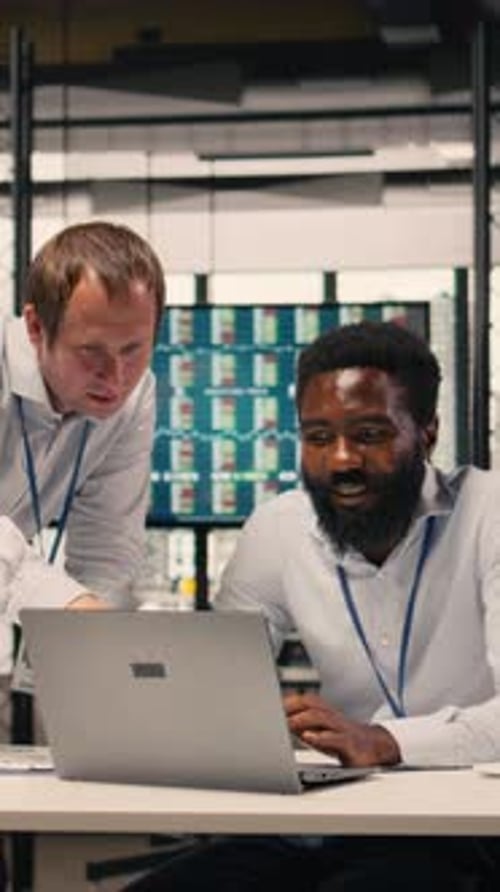 Vertical Video Corporate Collaboration Diverse Professionals Business Intelligence