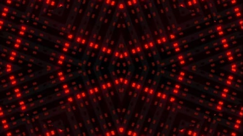 Abstract Red Geometric Pixel Grid Loop Background
