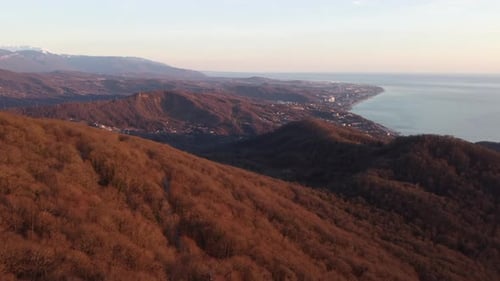 View of the Autumn Coast of Sochi