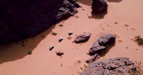 Epic Off Road Desert Expedition Aerial Journey Through Remote Sand Dunes