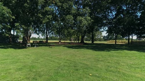Outdoor Chairs Arranged for Wedding Ceremony in Summer
