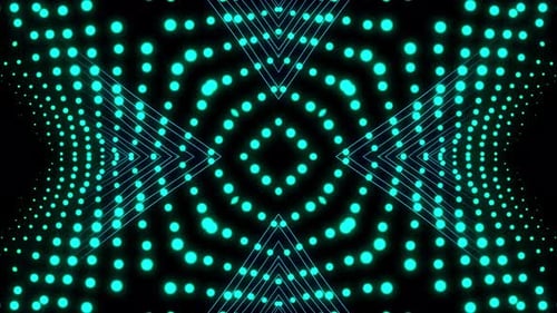 Neon Lights Background Blue Wall Green