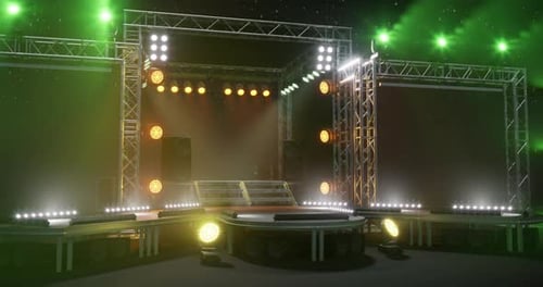 Animated Concert Stage with Dynamic Lighting