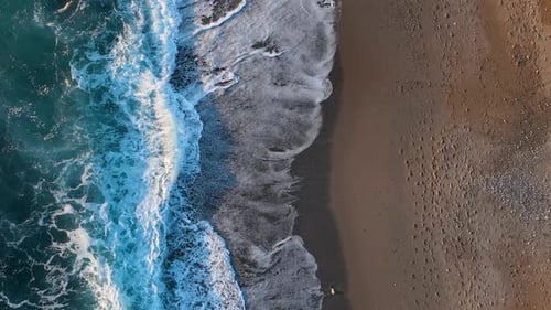 The Texture of the Sea and the Beach Taken with a Drone Gorgeous Background
