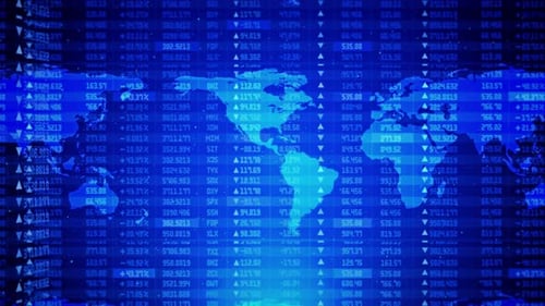 Stock Market Trading Forex Crypto Currency Financial Graph Showing Statistics