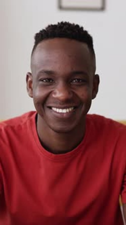 Smiling Young Adult Man in Portrait