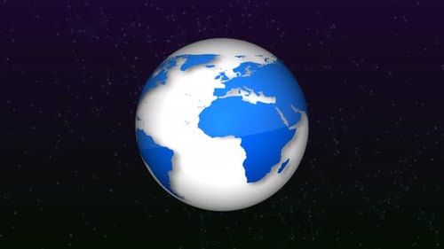 Rotierende Planetenkugel, die sich um 360 Grad dreht, dreht sich um den Planeten der schönen Erde, 1114