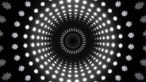 Weißer hypnotischer Radialpuls-Hintergrund Vj Loop In 4K
