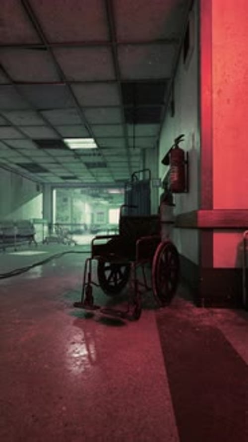 Dark Hallways of an Abandoned Hospital Echo with Forgotten Stories