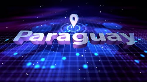 Futuristic 3D Text Location Pin Reveal Animation