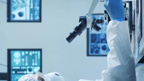 Professional Medical Doctors Working in Hospital Office Making Computer Research Medicine Healthcare